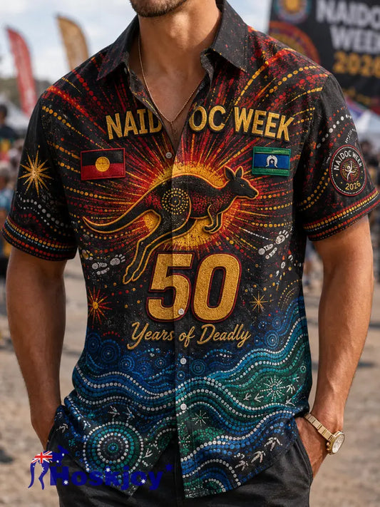 Men’s Naidoc Week Australia Shirt Short Sleeve - A / S
