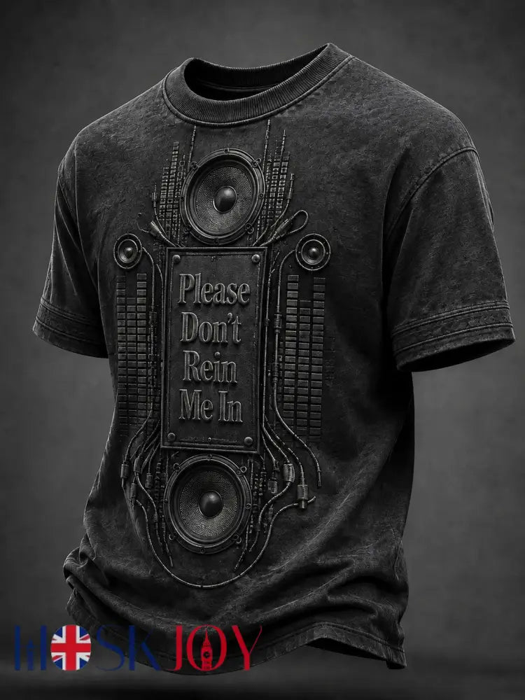Men’s Please Don’t Rein Me In Printed T-shirt - Black / S