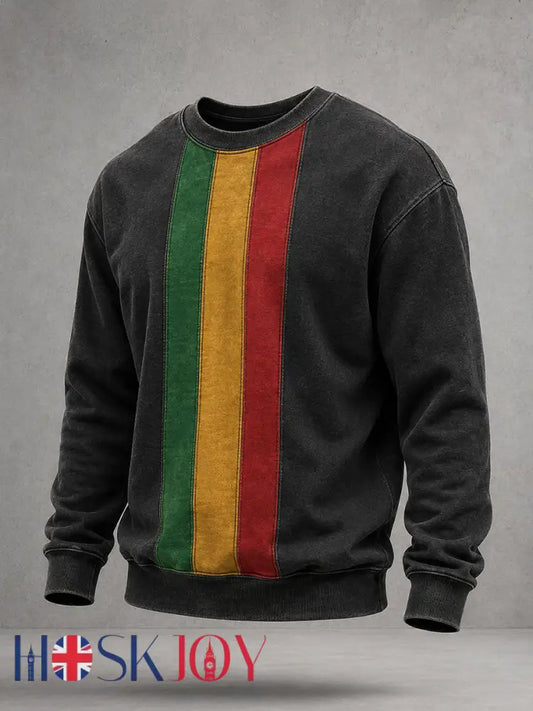 Men’s Reggae Inspired Sweatshirt - Black / S
