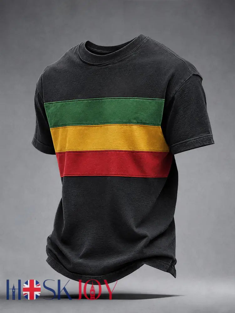 Men’s Reggae Inspired T-Shirt - Black / S