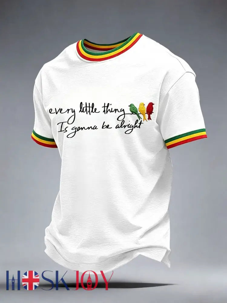 Men’s Reggae Music T-Shirt - White / S