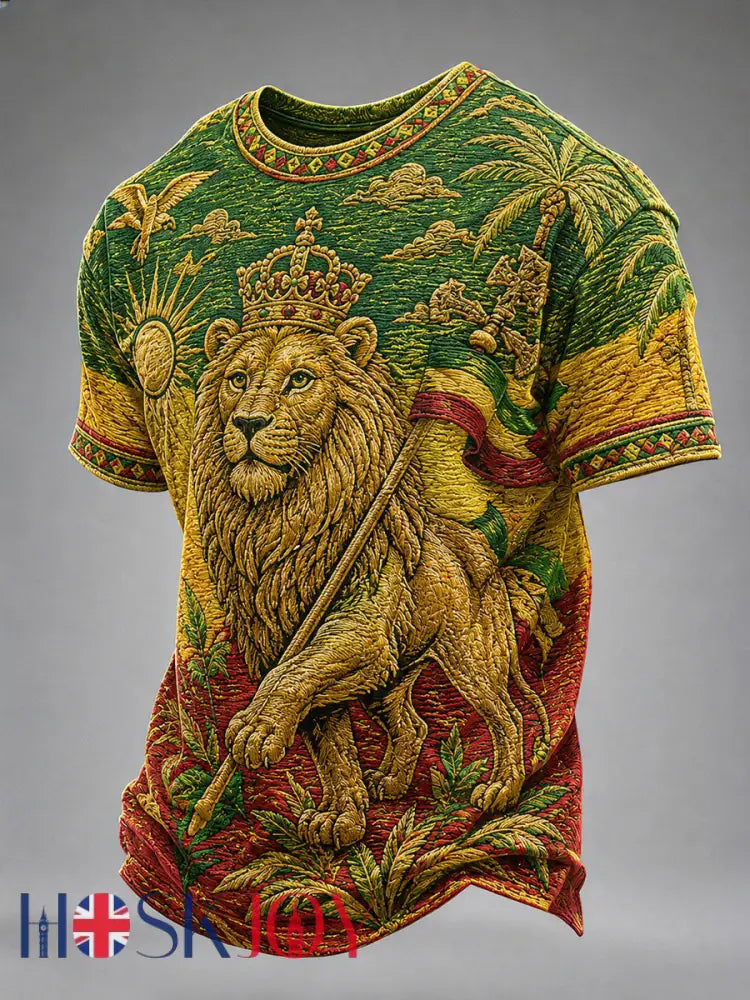 Men’s Reggae Print Casual T-Shirt - As picture / S