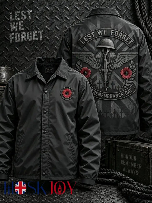 Men’s Remembrance Day Lest We Forget Button-Down Jacket