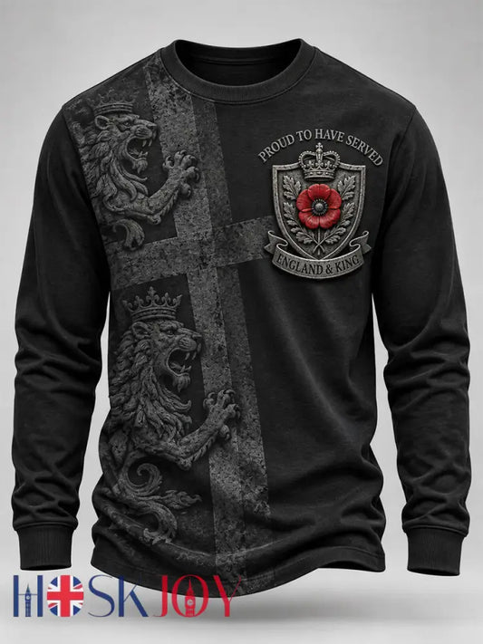 Men’s Remembrance Day Lest We Forget Crew-Neck Sweatshirt - Black / S