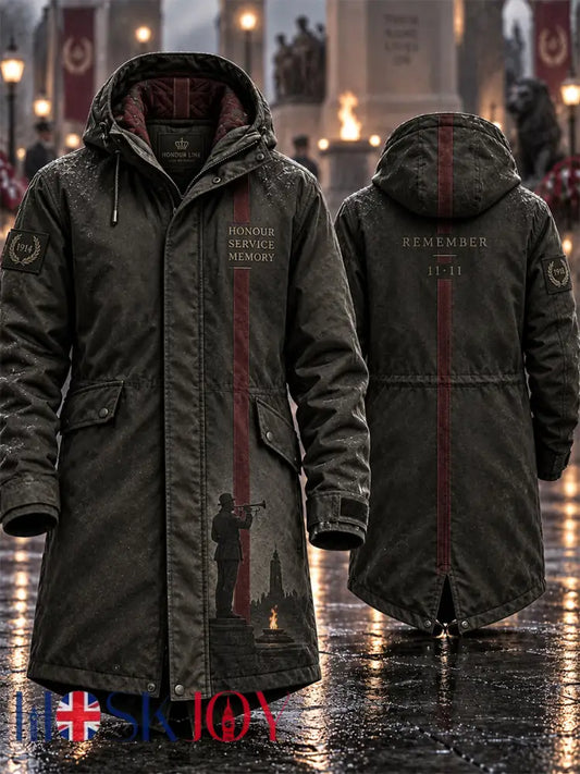 Men’s Remembrance Day Lest We Forget Long Coat - As picture / S