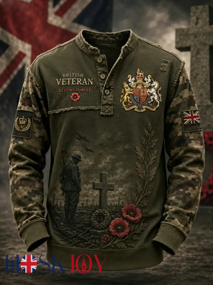 Men’s Remembrance Day Lest We Forget Long Sleeve T-Shirt