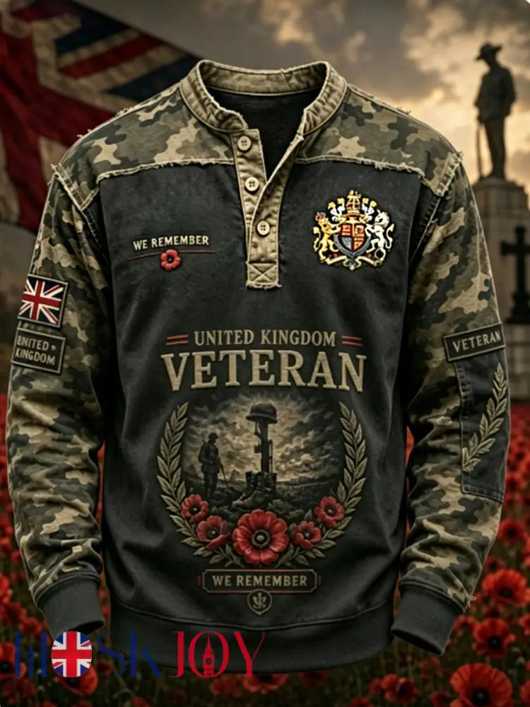 Men’s Remembrance Day Lest We Forget Long Sleeve T-Shirt - Black / S