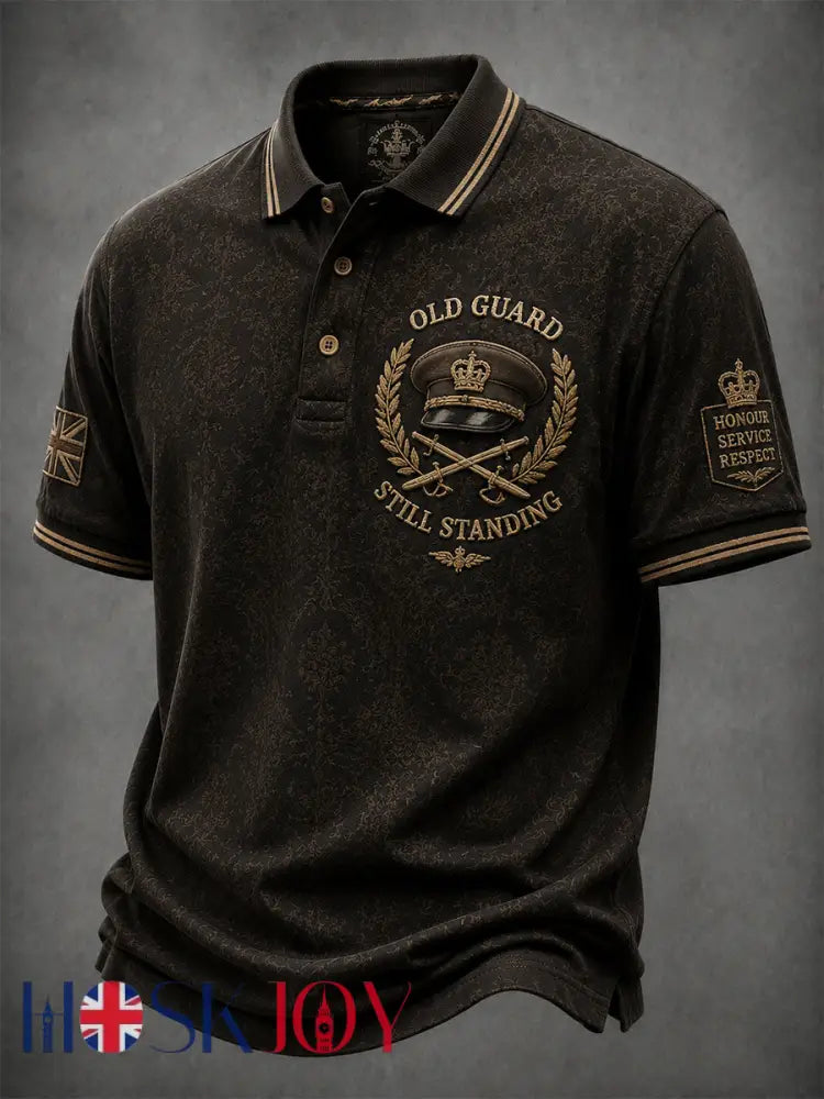 Men’s Remembrance Day Lest We Forget Polo Shirt - Brown / S