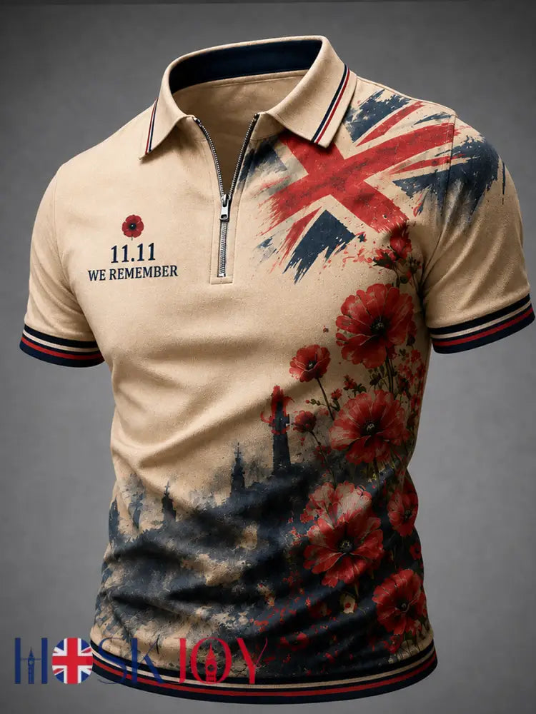 Men’s Remembrance Day Lest We Forget Printed Shirt - As picture / S