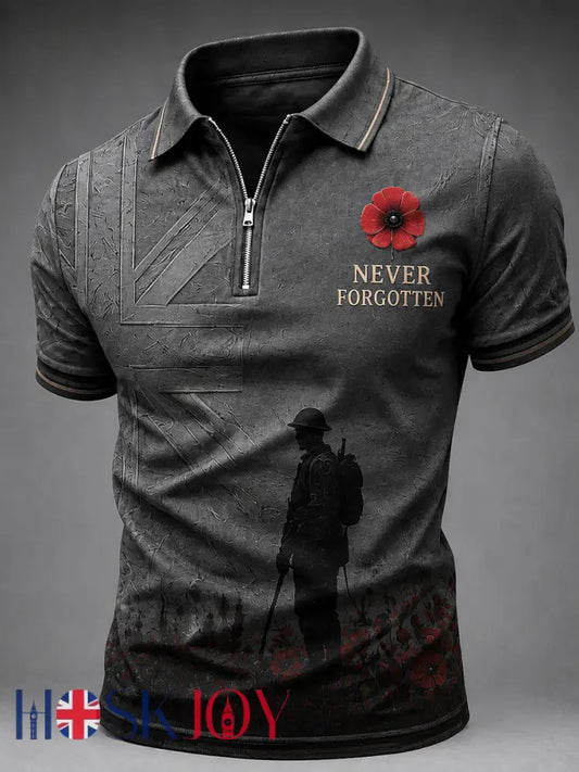 Men’s Remembrance Day Lest We Forget Printed Shirt - As picture / S