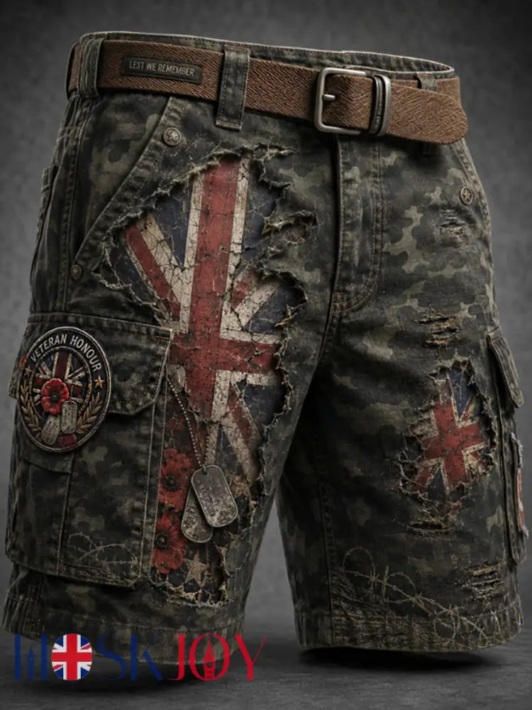 Men’s Remembrance Day Lest We Forget shorts - Army Green / S