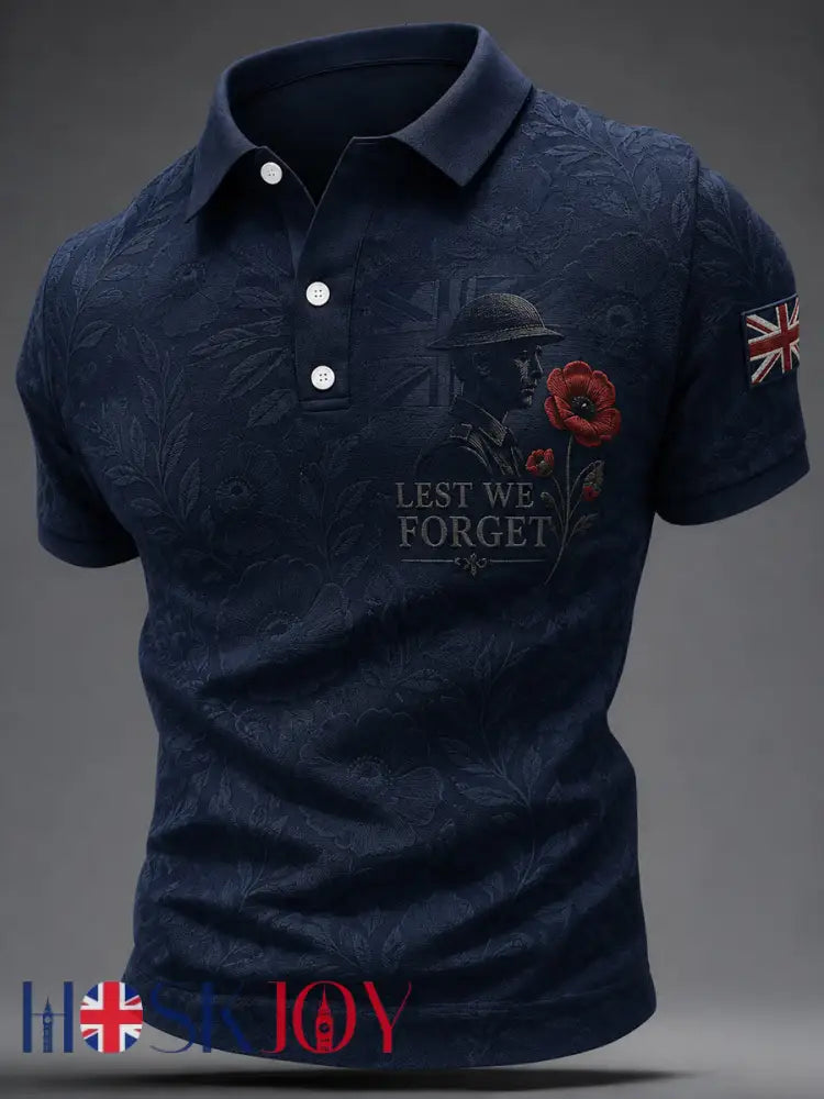 Men’s Remembrance Day Print Casual Top - As picture / S