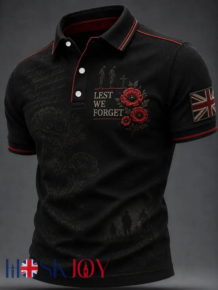 Men’s Remembrance Day Print Casual Top - As picture / S