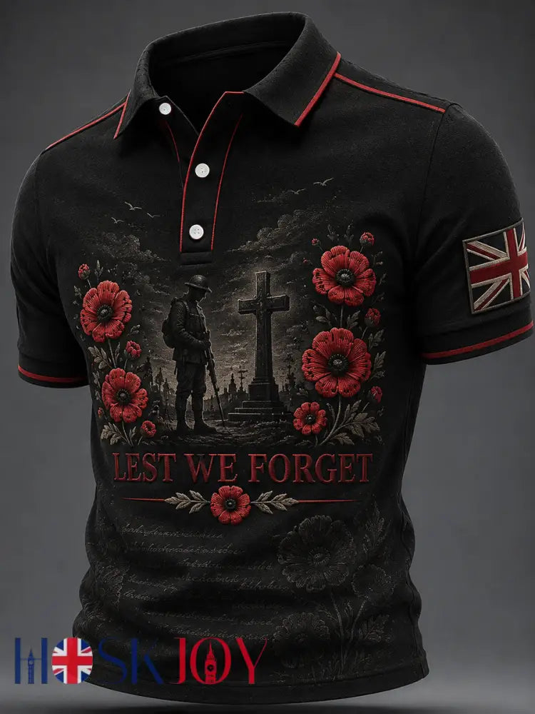 Men’s Remembrance Day Print Casual Top - As picture / S