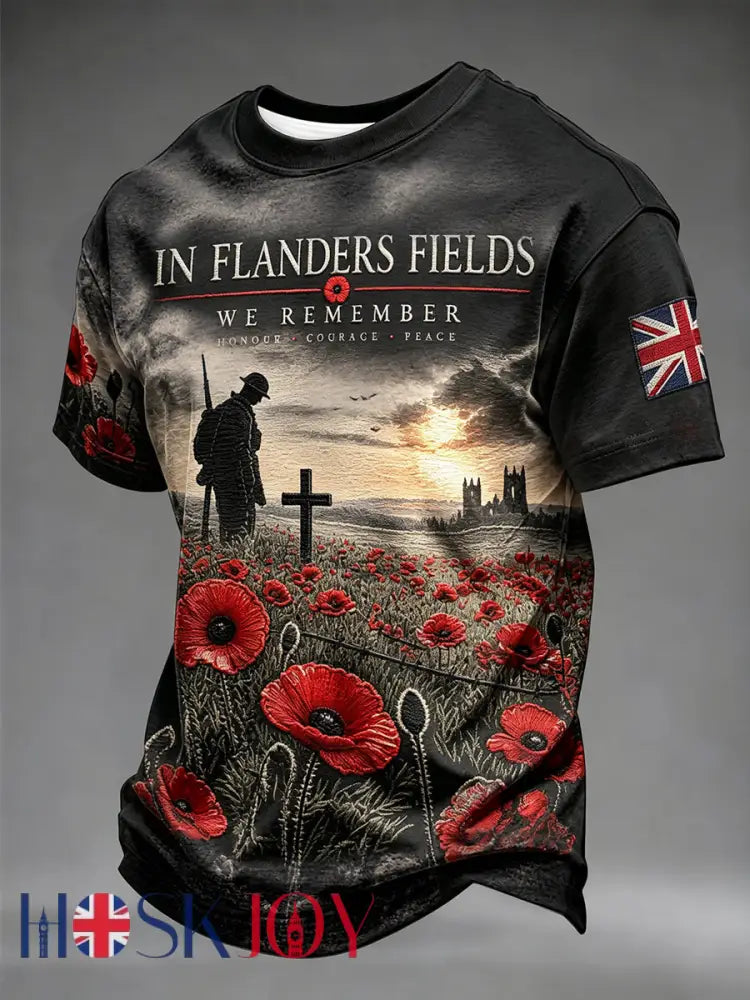 Men’s Remembrance Day Print T-shirt - As picture / S