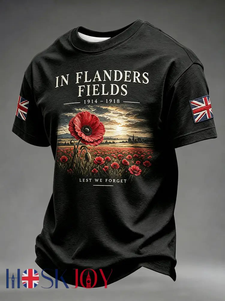 Men’s Remembrance Day Print T-shirt - As picture / S