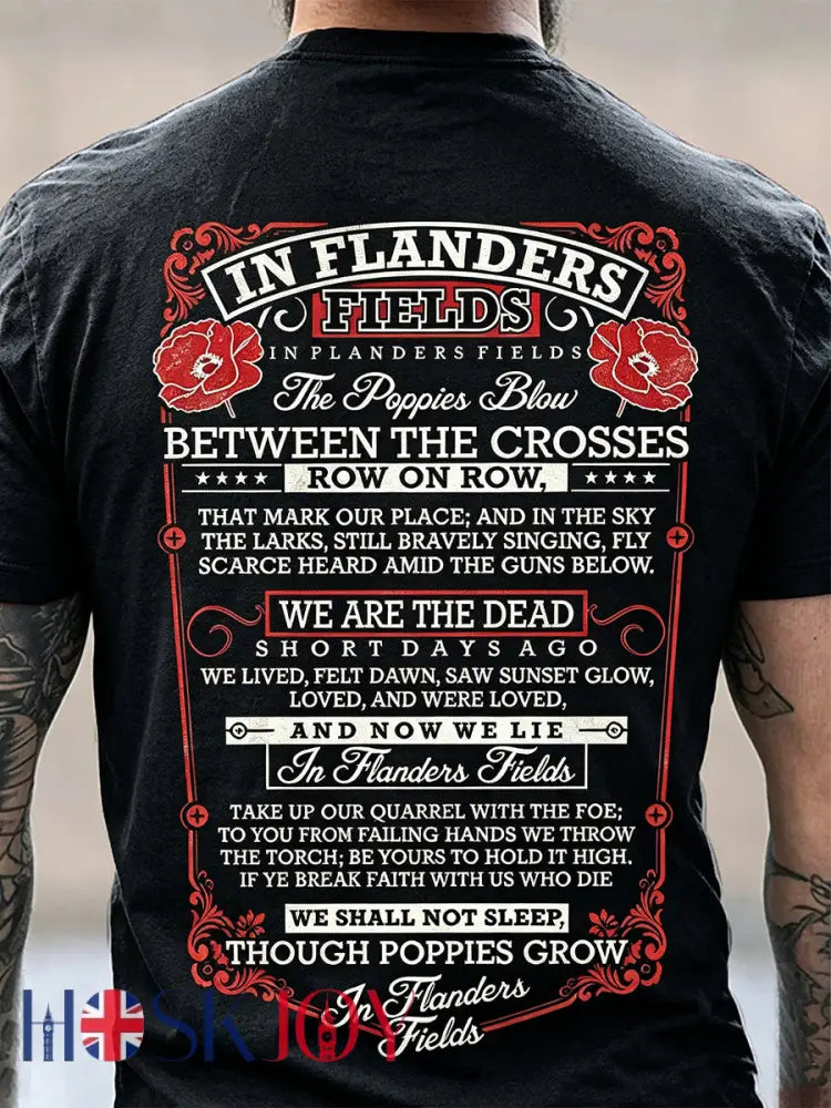 Men’s Remembrance Day Print T-shirt - As picture / S