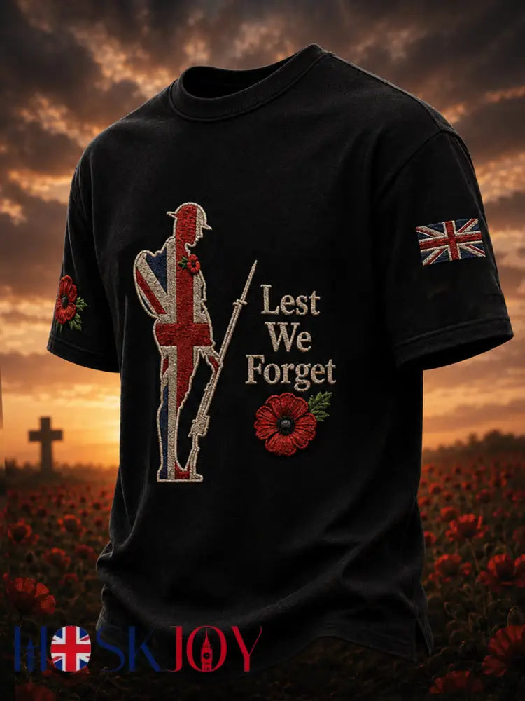 Men’s Remembrance Day Printed T-shirt - Black / S