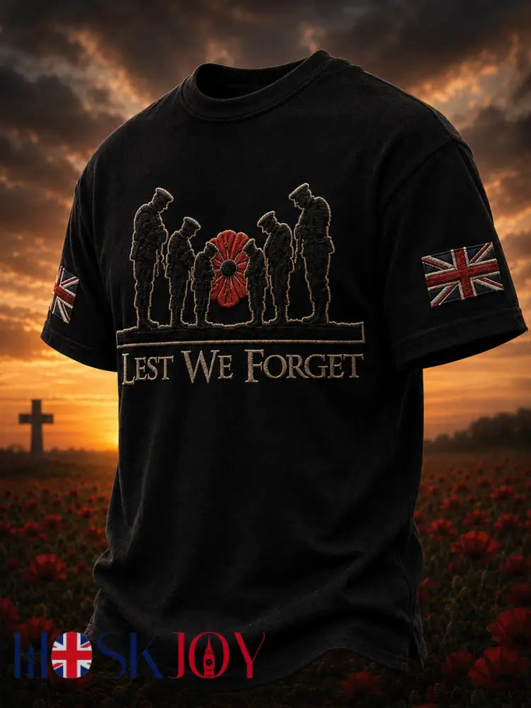 Men’s Remembrance Day Printed T-shirt - Black / S