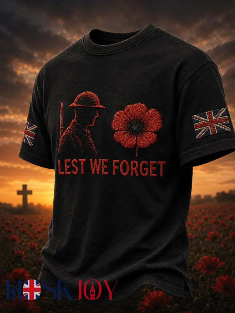 Men’s Remembrance Day Printed T-shirt - Black / S