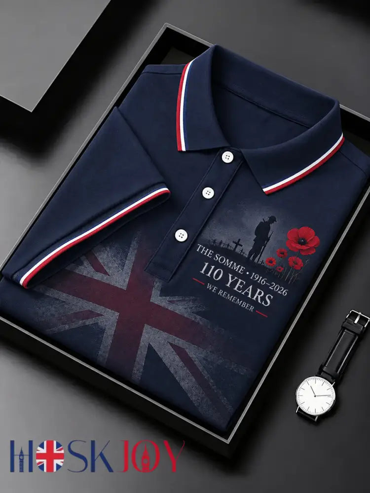 Men’s Remembrance Day THE SOMME 110 YEARS Print Shirt - As picture / S