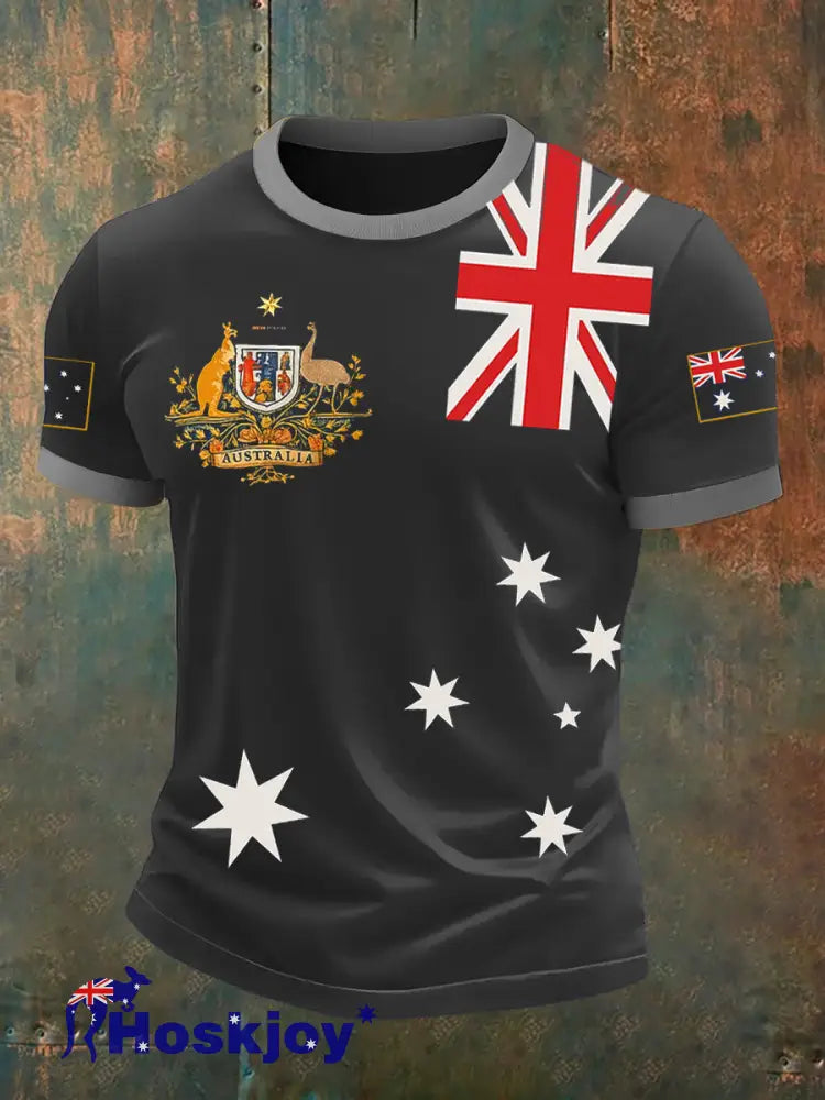 Men’s Retro Australia Casual T-Shirt B / S