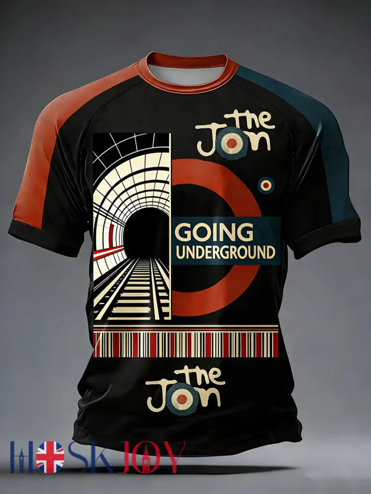 Men’s Retro Punk Music The Modfather Paul Weller Printed T-Shirt - Black / S