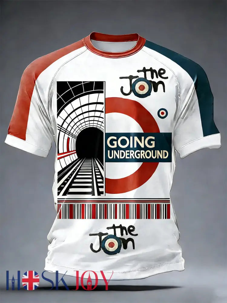 Men’s Retro Punk Music The Modfather Paul Weller Printed T-Shirt - White / S