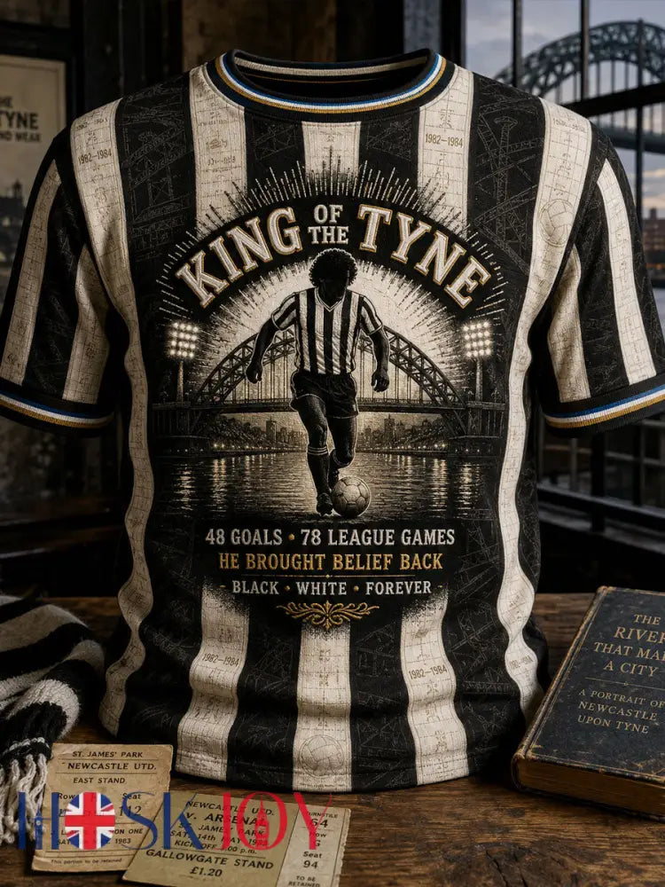 Men’s Rip King Kev 7 England Football Lover Printed T-shirt - Black / S