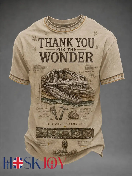 Men’s Rip NZ Jurassic Legend Print Casual Tee - Apricot / S