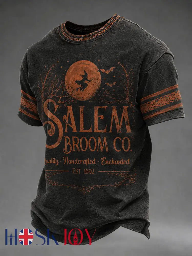 Men’s Salem Broom Company Printed T-shirt - Black / S