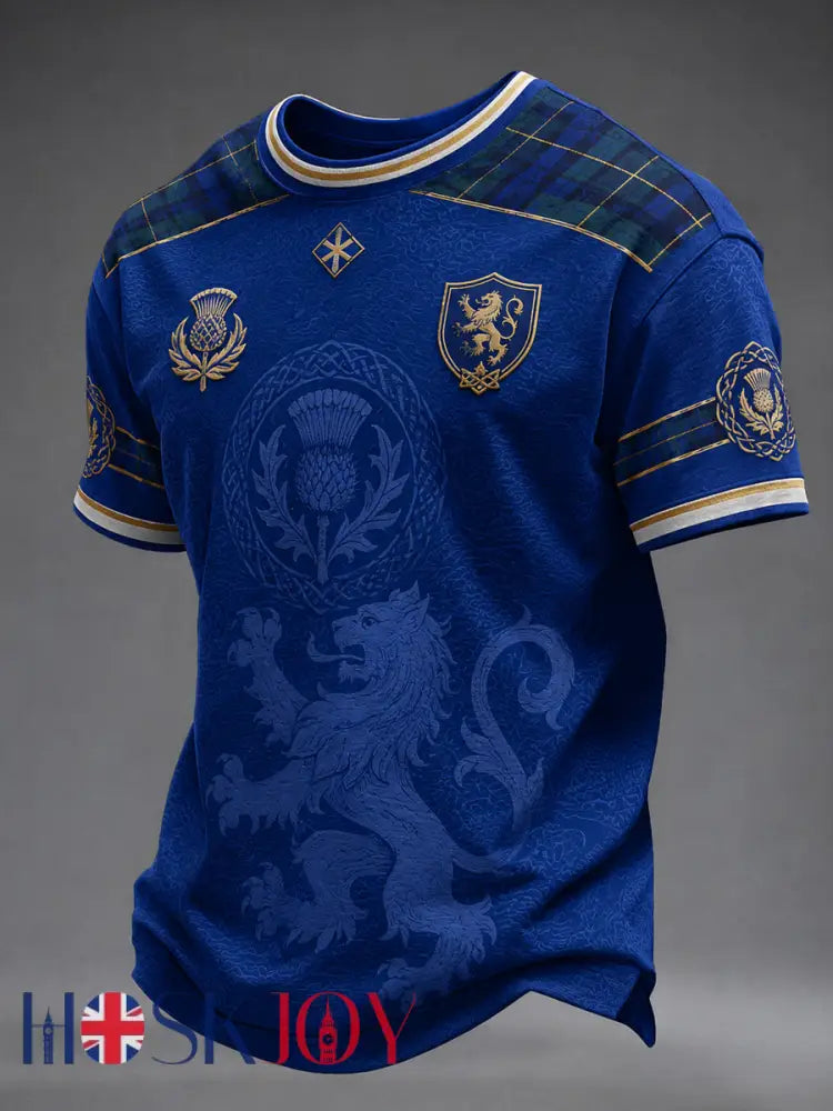 Men’s Scotland Art Printed Short Sleeve T-shirt - As picture / S