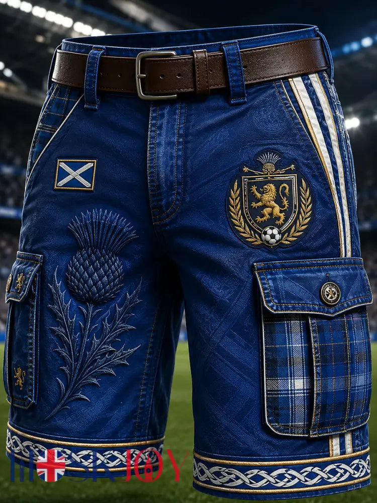 Men’s Scotland Football Art Print Casual Shorts - A / S