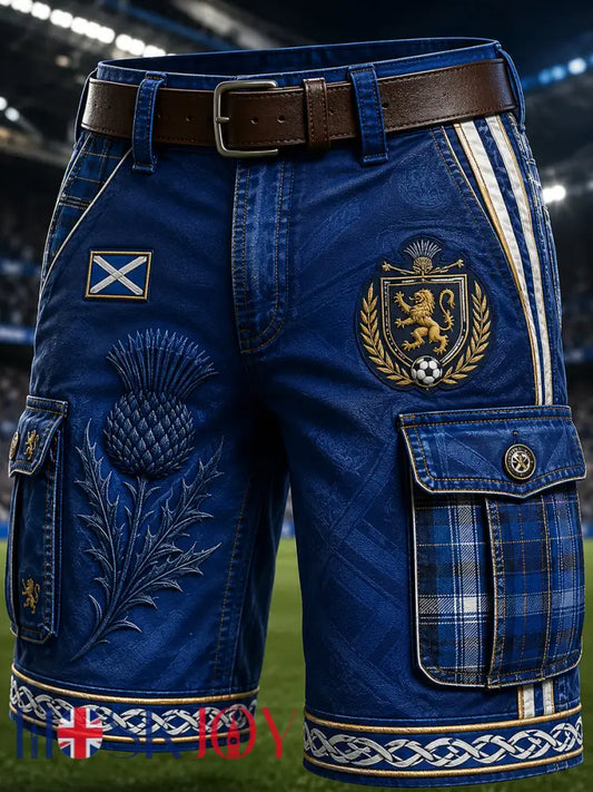 Men’s Scotland Football Art Print Casual Shorts - A / S