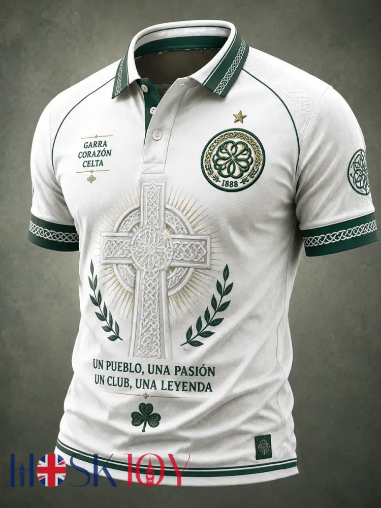 Men’s Scotland football Lover Celtic Printed polo shirt - As picture / S