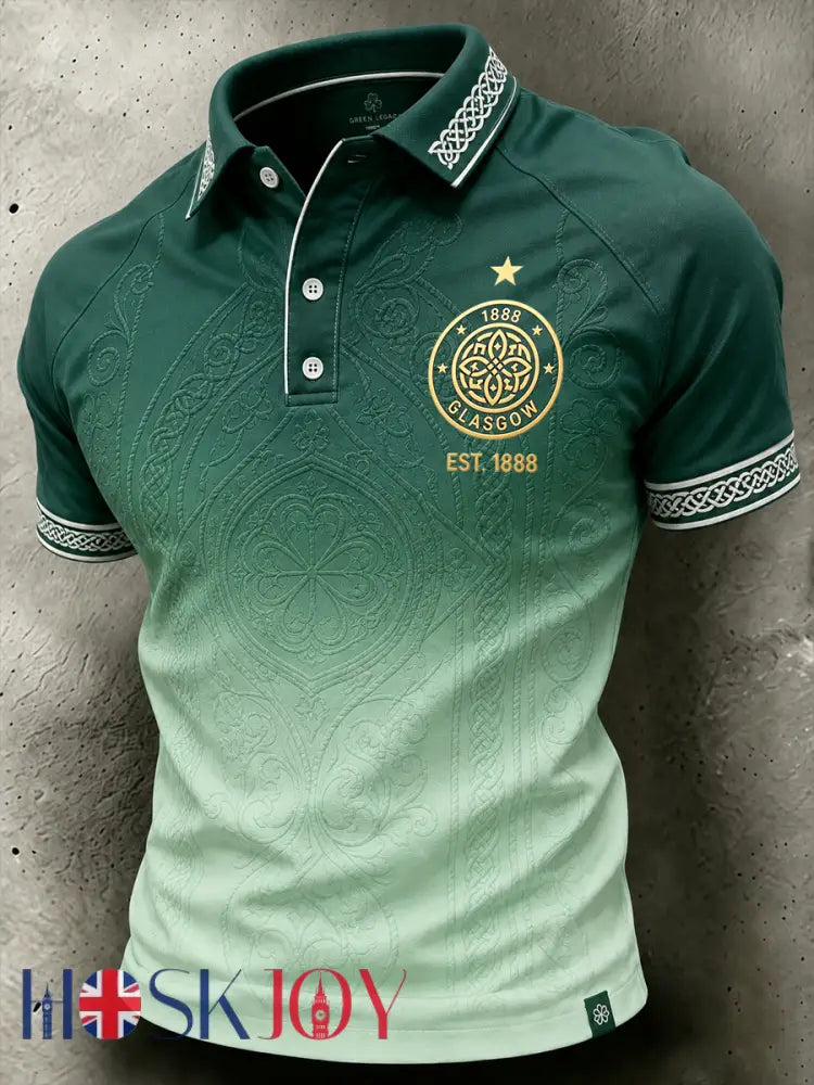 Men’s Scotland football Lover Celtic Printed polo shirt - As picture / S