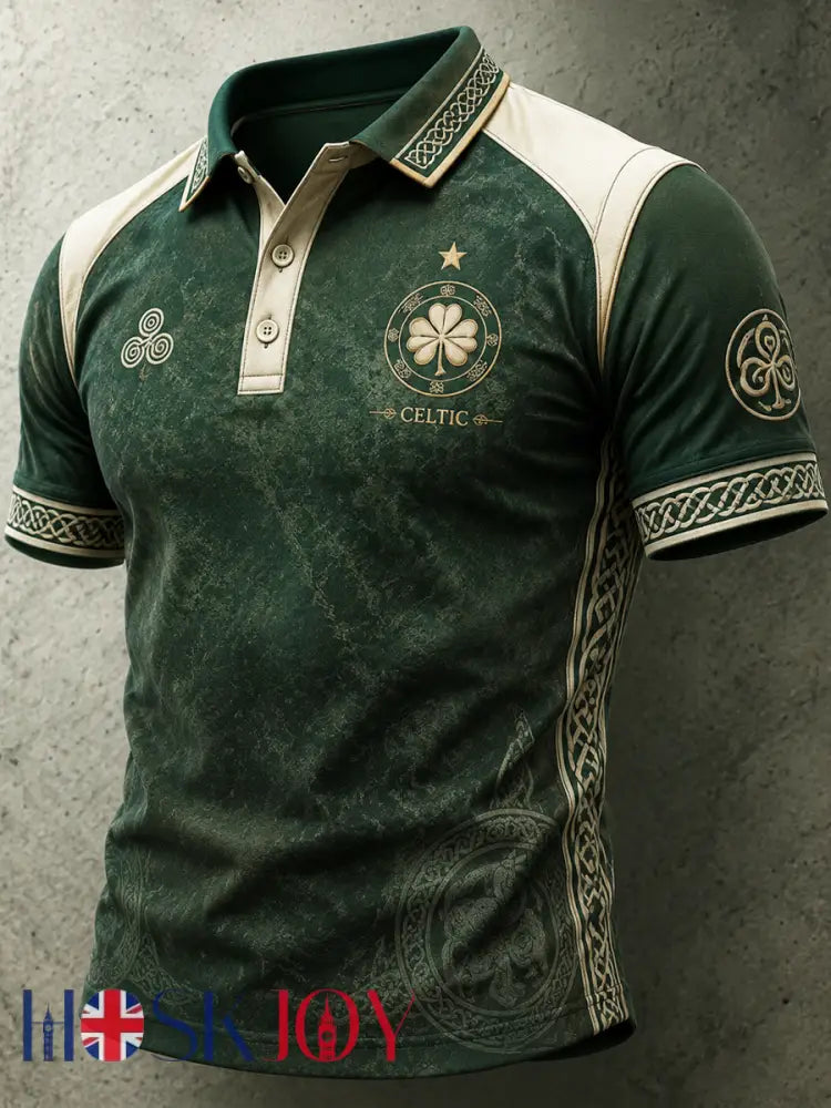 Men’s Scotland football Lover Celtic Printed polo shirt - As picture / S