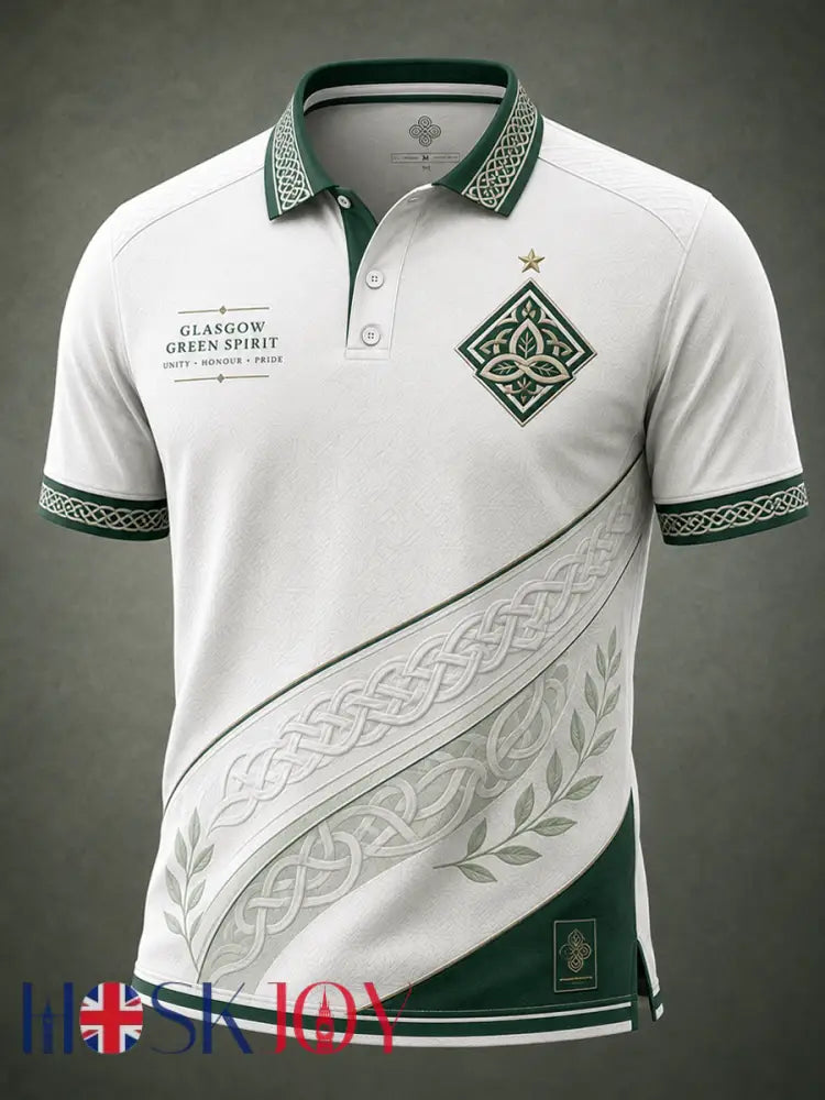 Men’s Men’s Scotland football Lover Celtic Printed polo shirt polo shirt - As picture / S