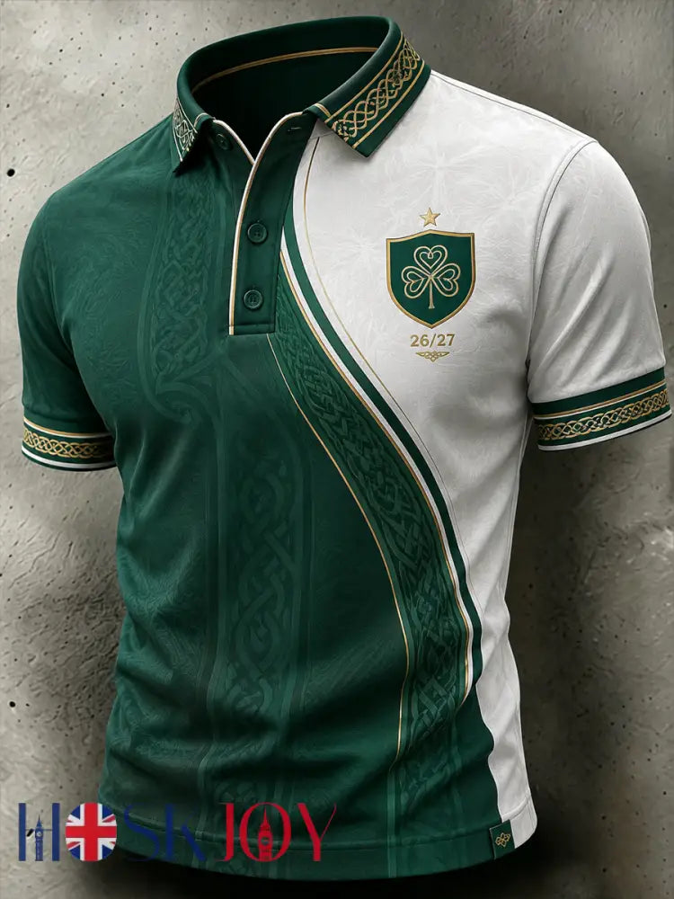 Men’s Men’s Scotland football Lover Celtic Printed polo shirt polo shirt - As picture / S