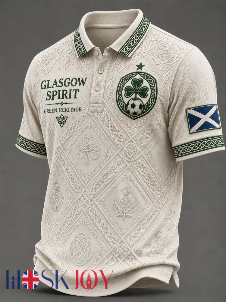 Men’s Scotland football Lover Celtic Printed polo shirt - As picture / S