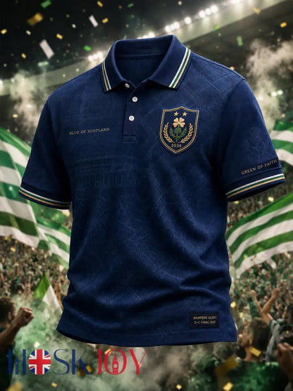 Men’s Scotland Football Lover Green Faith Printed Casual Tops