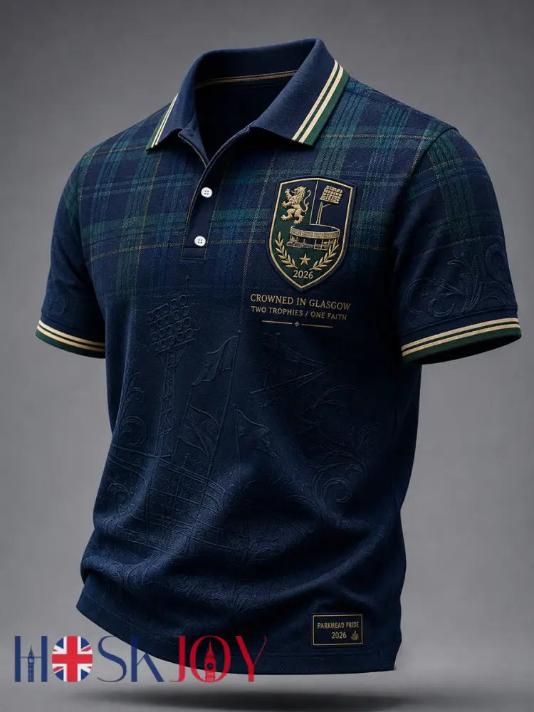 Men’s Scotland Football Lover Green Faith Printed Casual Tops - As picture / S