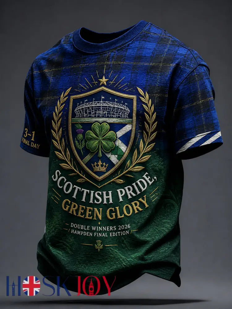 Men’s Scotland Football Lover Green Faith Printed T-shirt - As picture / S