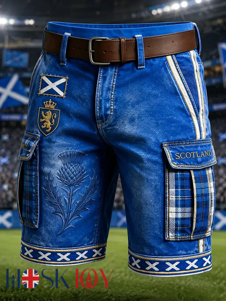 Men’s Scotland Football Print Casual Shorts - A / S
