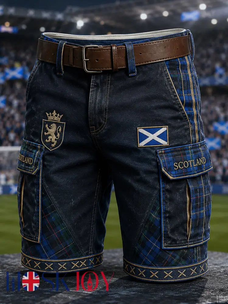 Men’s Scotland Football Print Casual Shorts - A / S