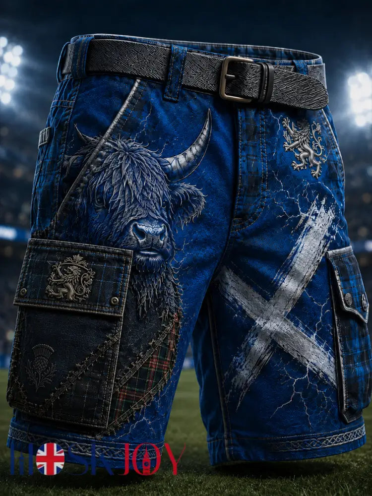 Men’s Scotland Football Print Casual Shorts - A / S