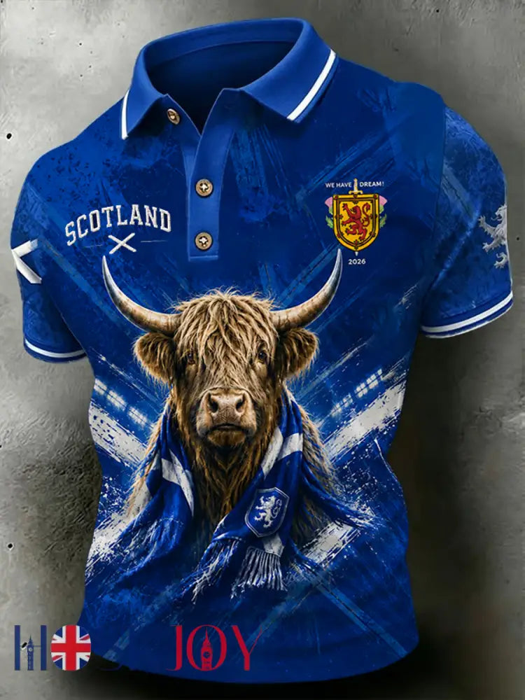 Men’s Scotland Peinted polo shirt - Blue / S