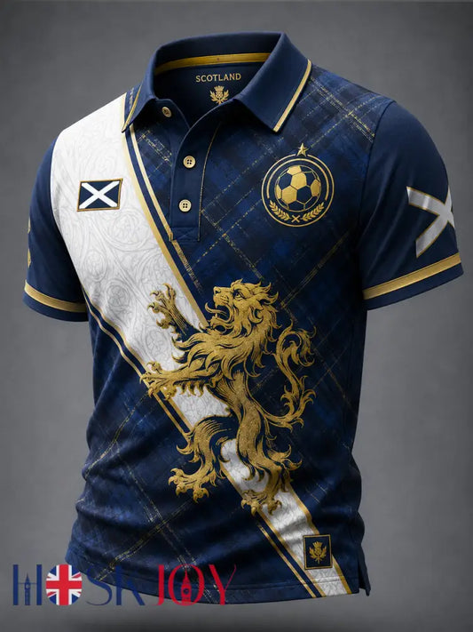 Men’s Scotland Peinted polo shirt - Navy Blue / S