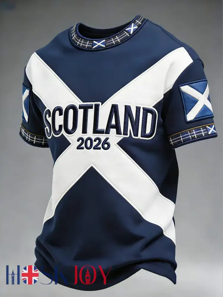 Men’s Scotland Printed short sleeves t-shirt - Navy Blue / S