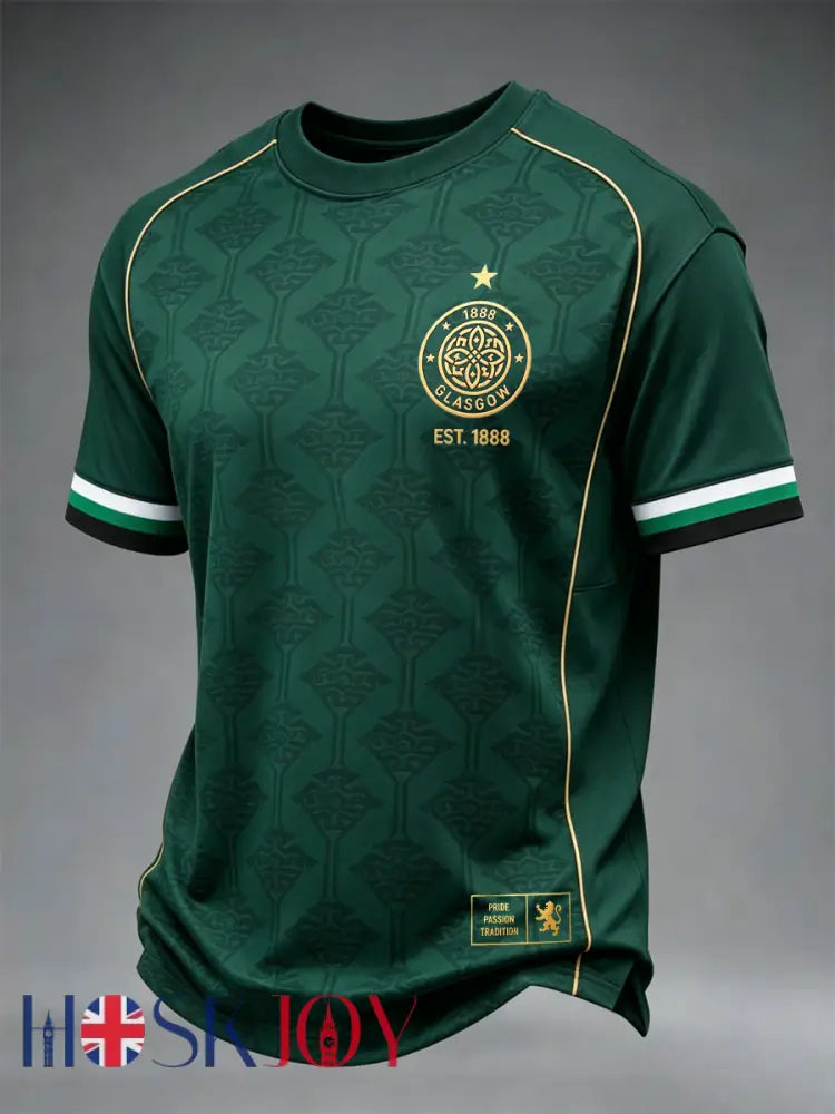 Men’s Scottish Celtic FC Print short sleeves t-shirt - Green / S